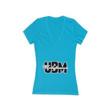 Women's Jersey Short Sleeve Deep V-Neck Tee