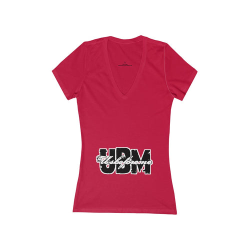 Women's Jersey Short Sleeve Deep V-Neck Tee