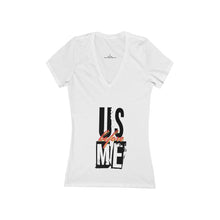 Women's Jersey Short Sleeve Deep V-Neck Tee
