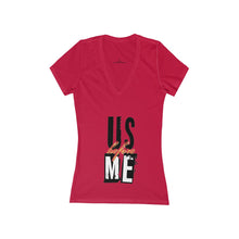 Women's Jersey Short Sleeve Deep V-Neck Tee